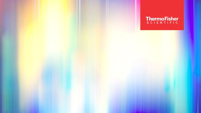 Blue abstract background with horizontal lines used for spectroscopy research themes. 